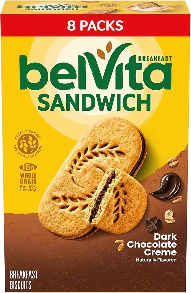 BELVITA SANDWICH DARK CHOC 8/4 PK