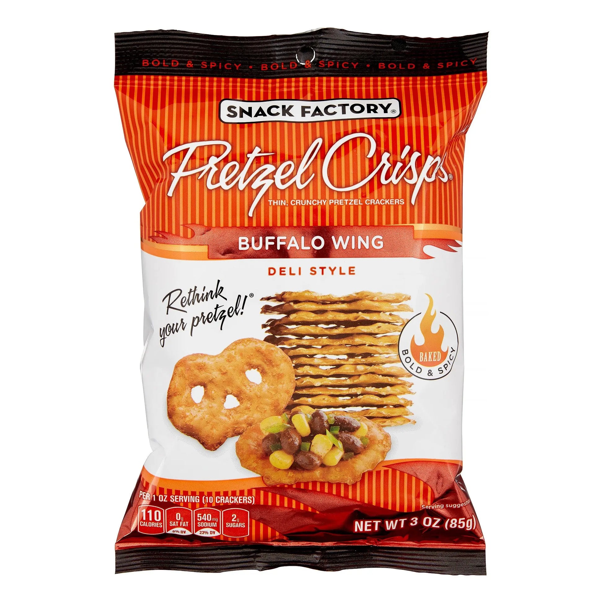 PRETZEL CRISPS BUFFALO WING 8/3OZ