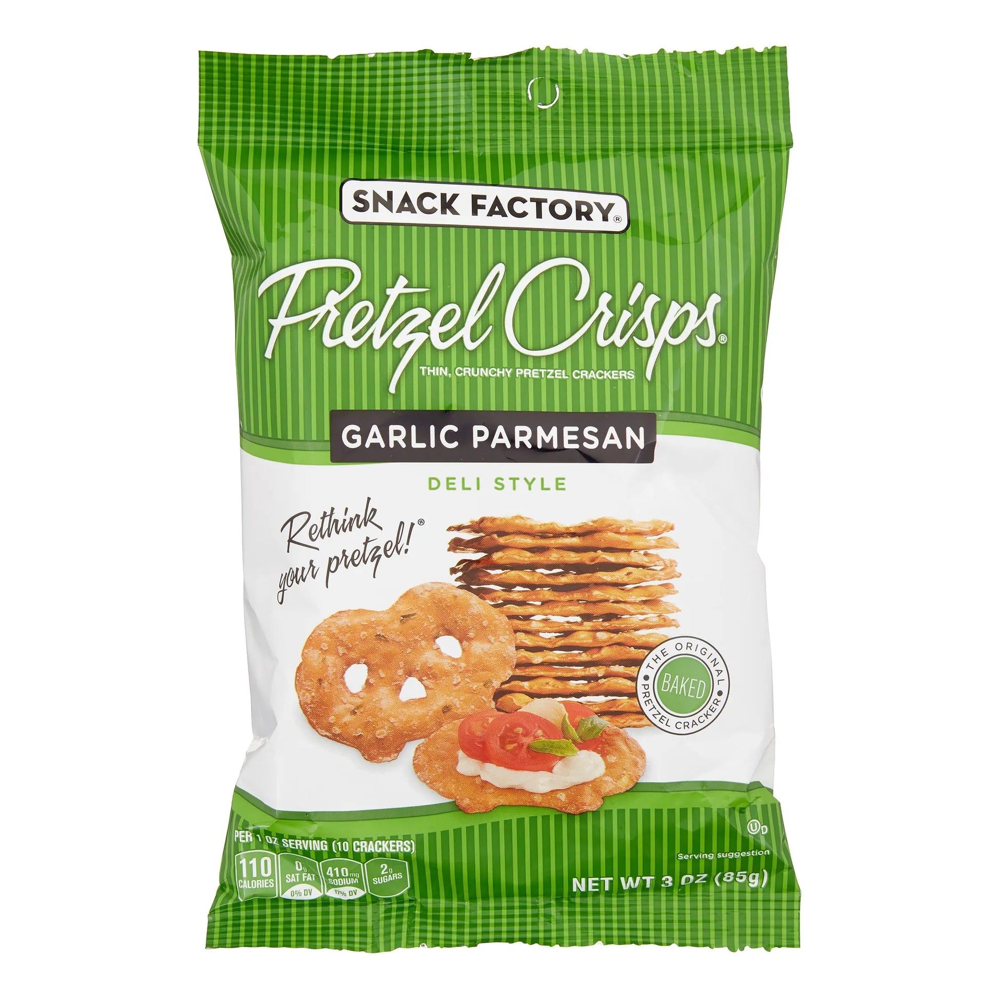 PRETZEL CRISPS GARLIC PARM 8/3OZ