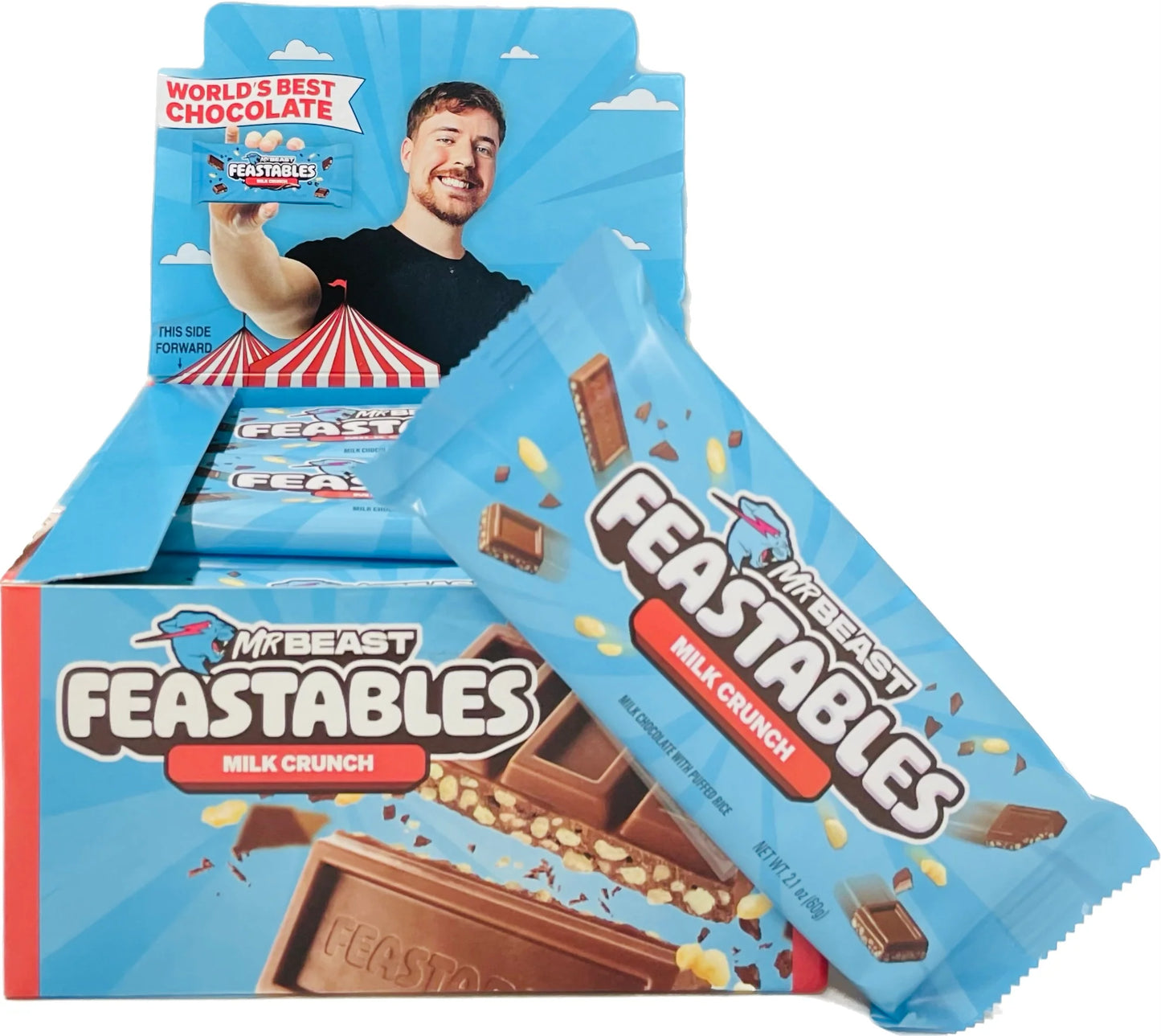 MR BEAST FEASTABLES MILK CHOC CRUNCH BAR 24CT