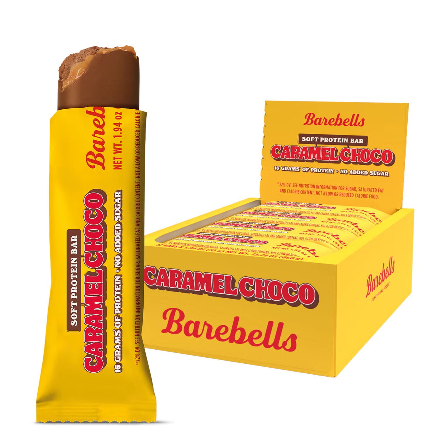BAREBELLS PROTIEN BAR SFT CARAMEL CHOC 12CT
