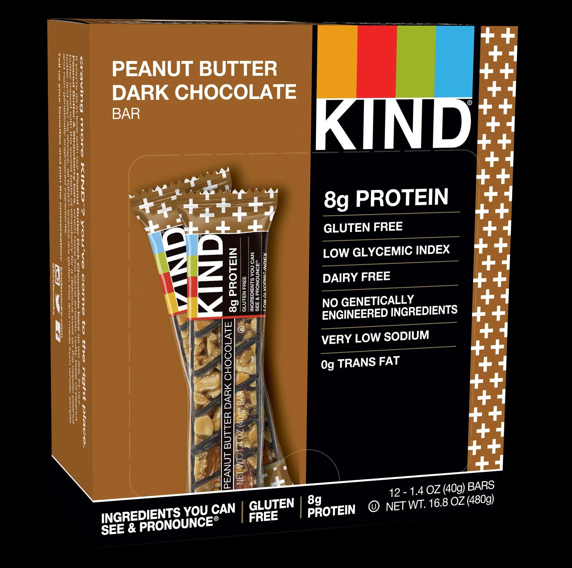 KIND PEANUT BUTTER DARK CHOC 12 CT