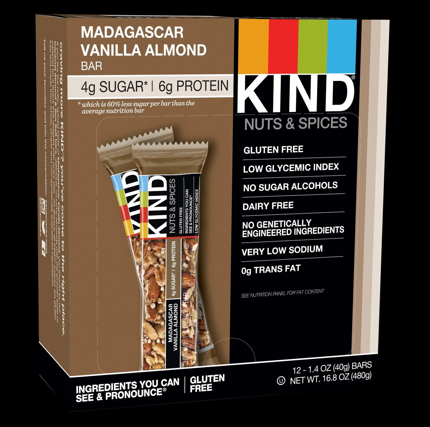KIND MADAGASCAR VANILLA ALMOND 12CT
