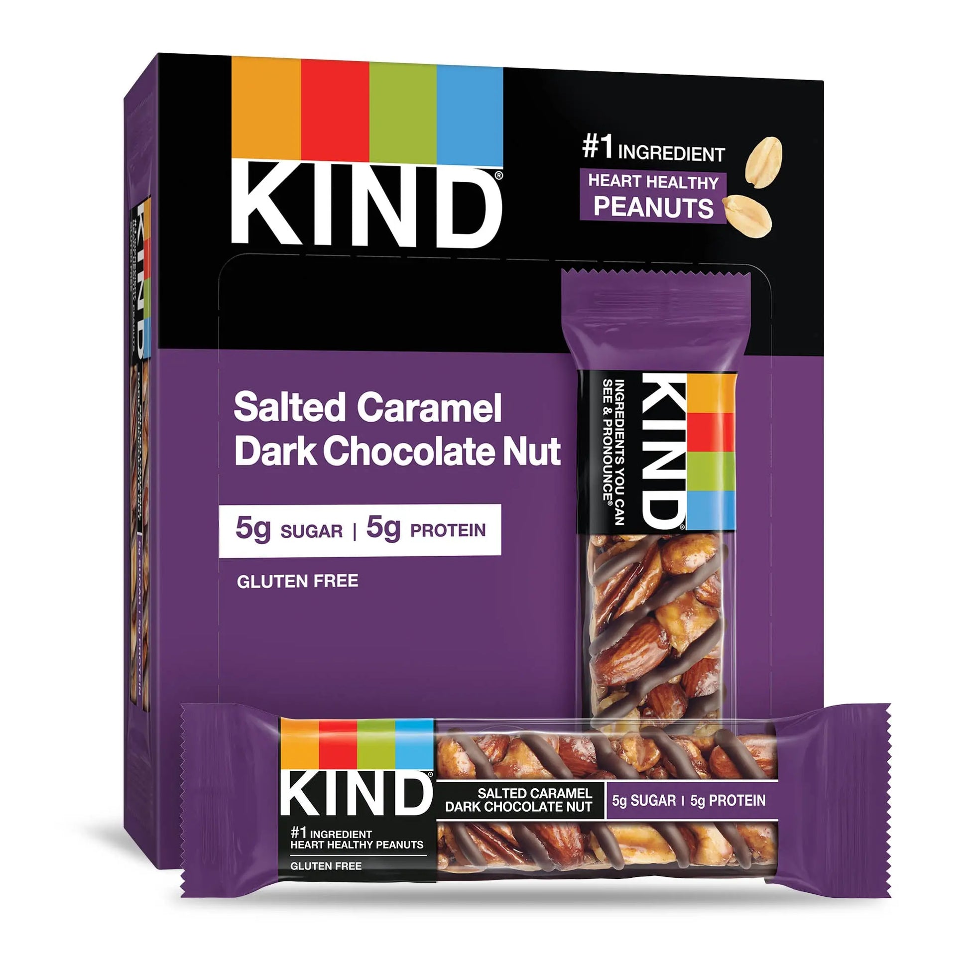 KIND SALTED CARAMEL DARK CHOC NUT 12 CT
