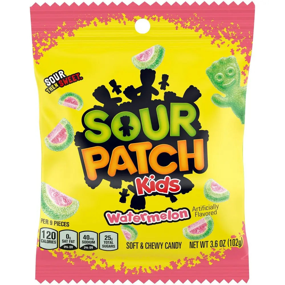 PEG SOUR PATCH KIDS WATERMELON 6/3.6OZ