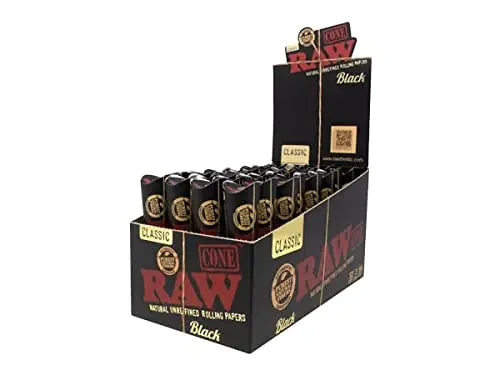 RAW CONE BLACK 1 1/4 32-6PK