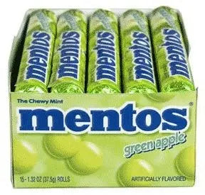 MENTOS GREEN APPLE 15CT