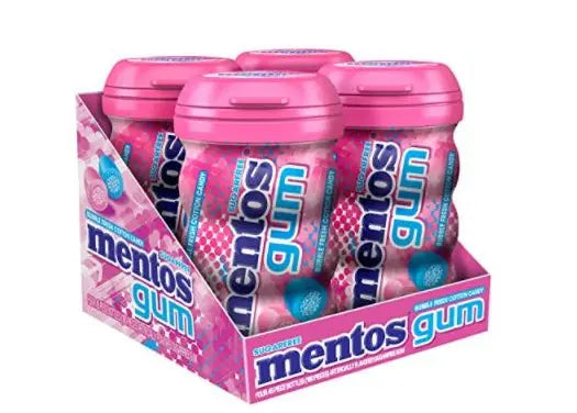 MENTOS GUM CUP BUBBLE FRESH COTTON CANDY 4 CT