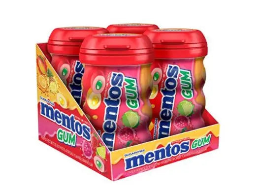 MENTOS GUM CUP RED FRUIT & LIME 4 CT