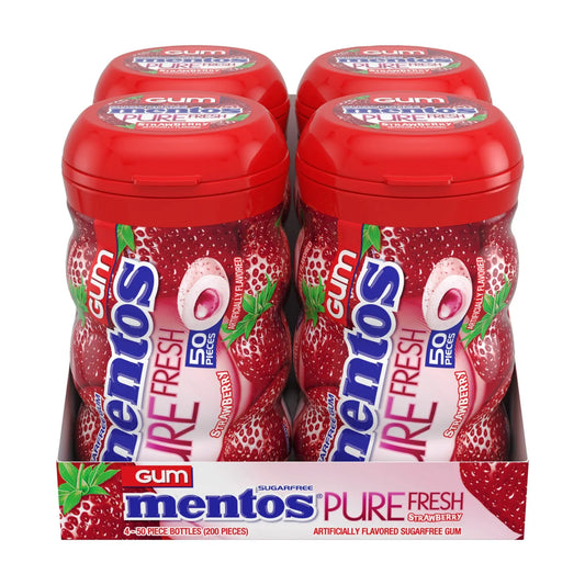 MENTOS GUM CUP STRAWBERRY 4CT
