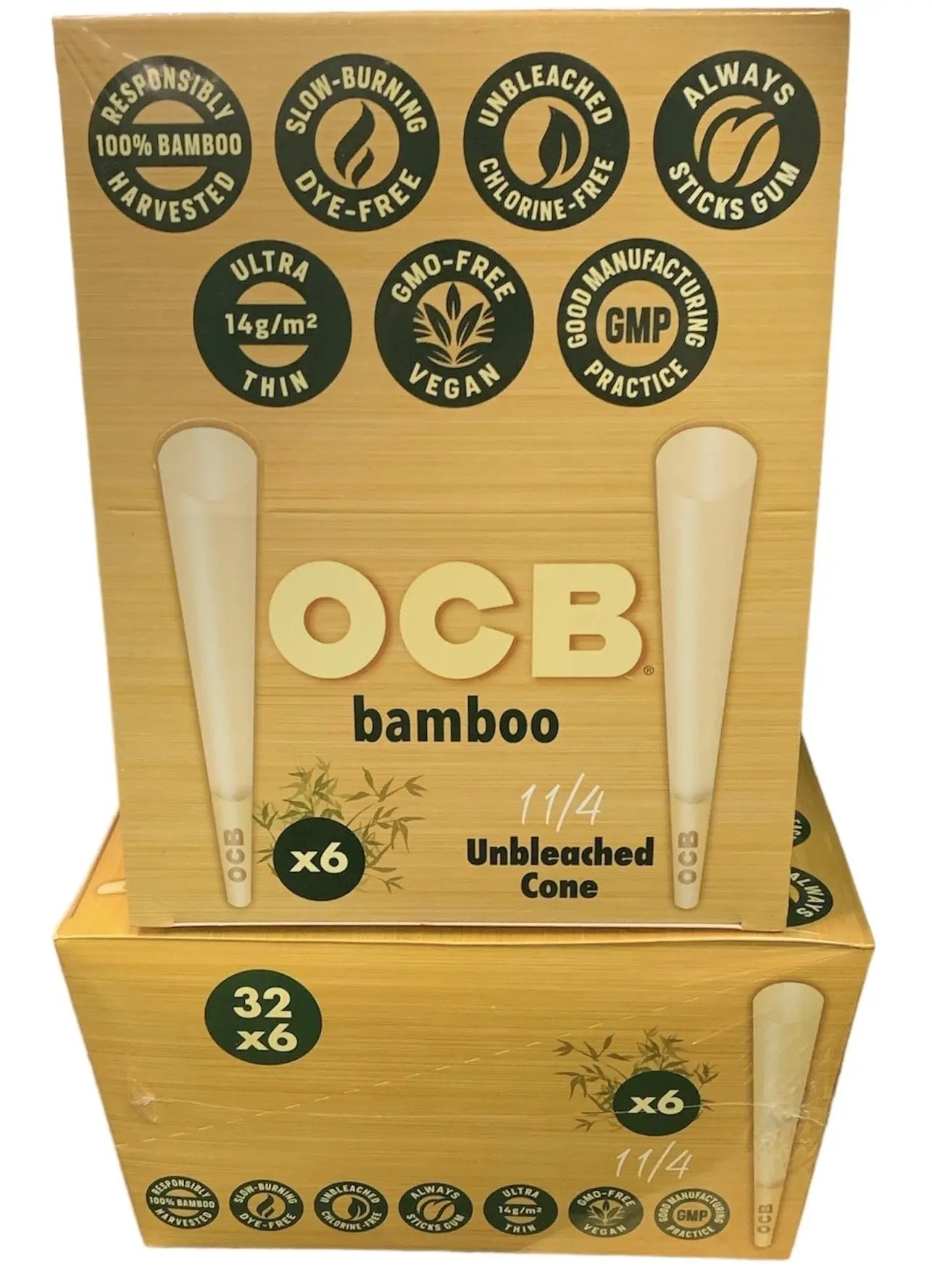 OCB BAMBOO 1 1/4 CONE 32CT