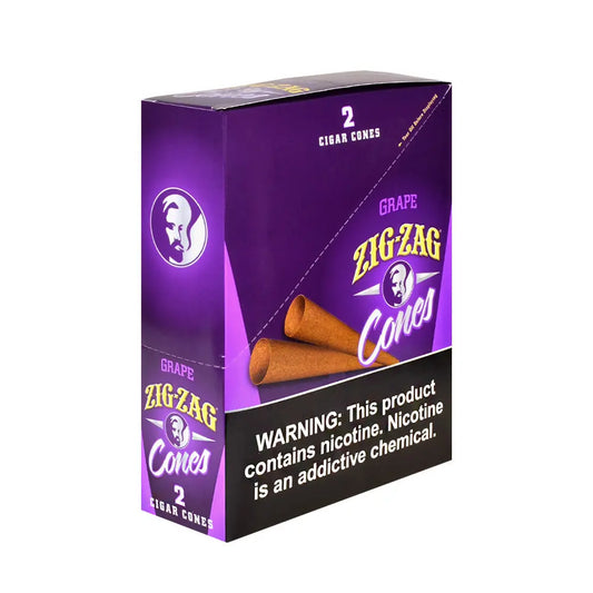 ZIG ZAG CIGAR CONES GRAPE 15/2 CT