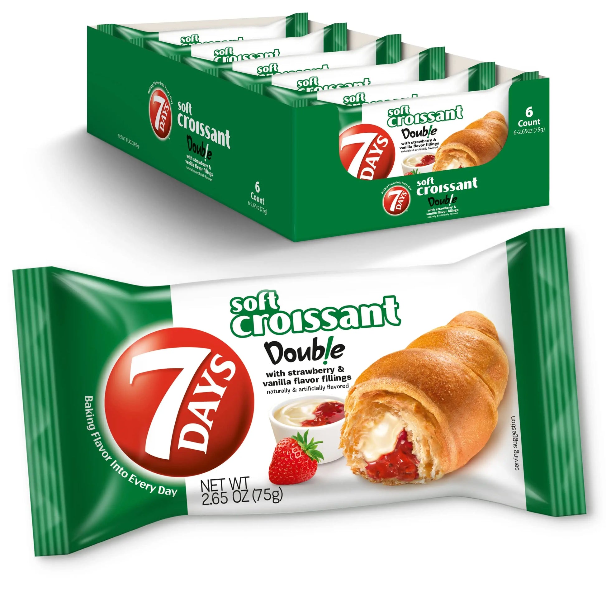 7 DAYS CROISSANTS DBL STRAWB/VANILLA 6 CT - Chase Cash & Carry