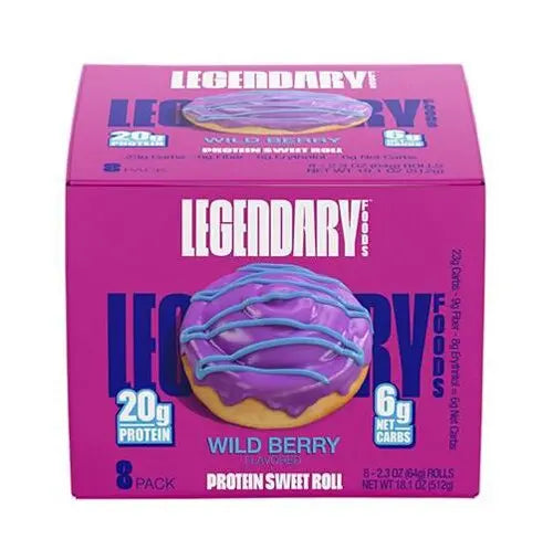 LEGENDARY SWEET ROLL WILD BERRY 8CT