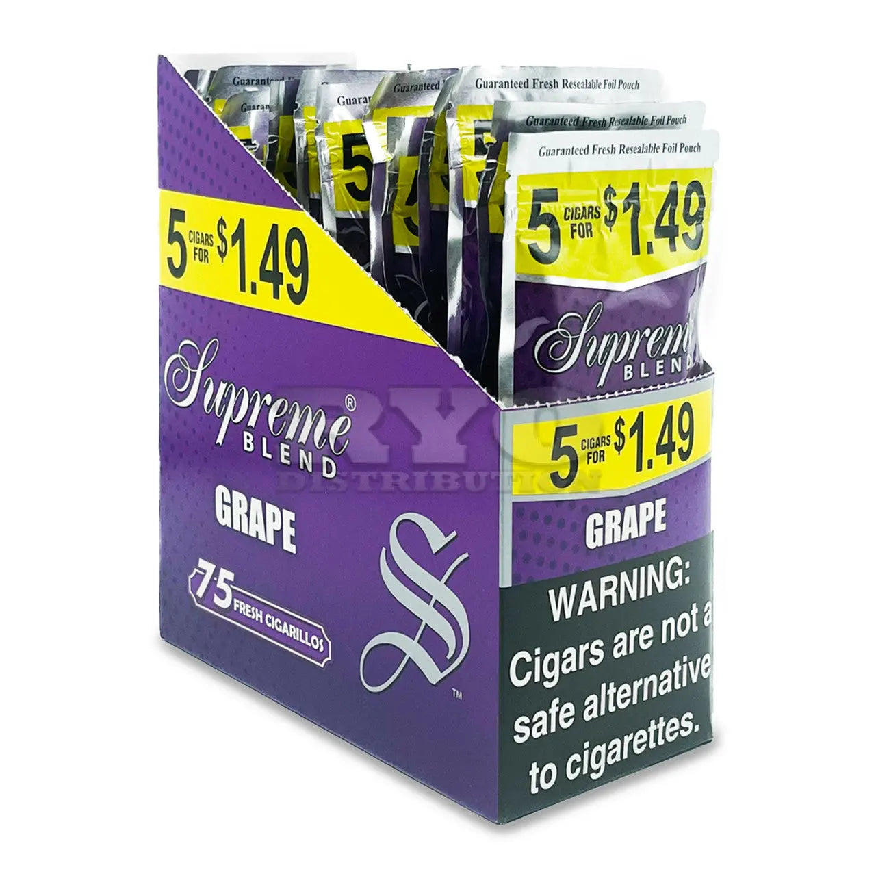 SUPREME CIGAR GRAPE 10CT