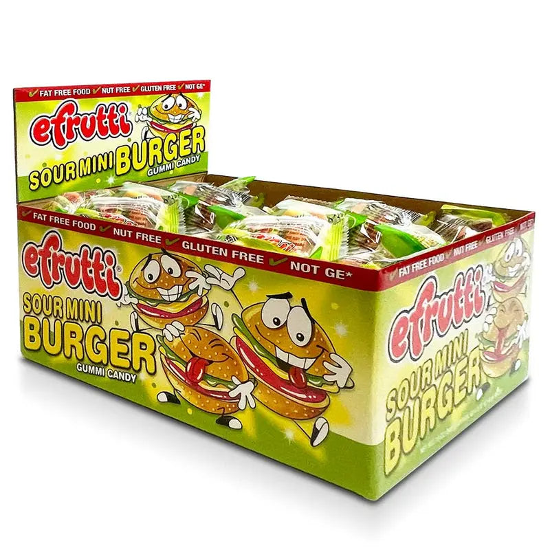 E-FRUTTI GUMMI MINI BURGER SOUR 60CT