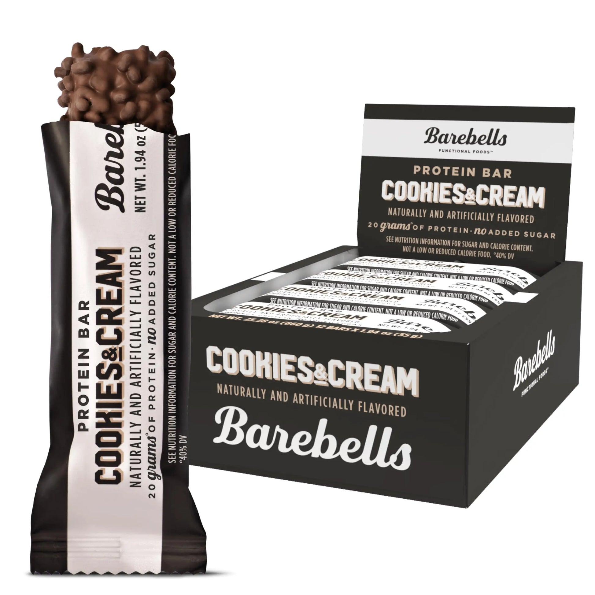 BAREBELLS PROTEIN BAR COOKIES N CREAM 12CT