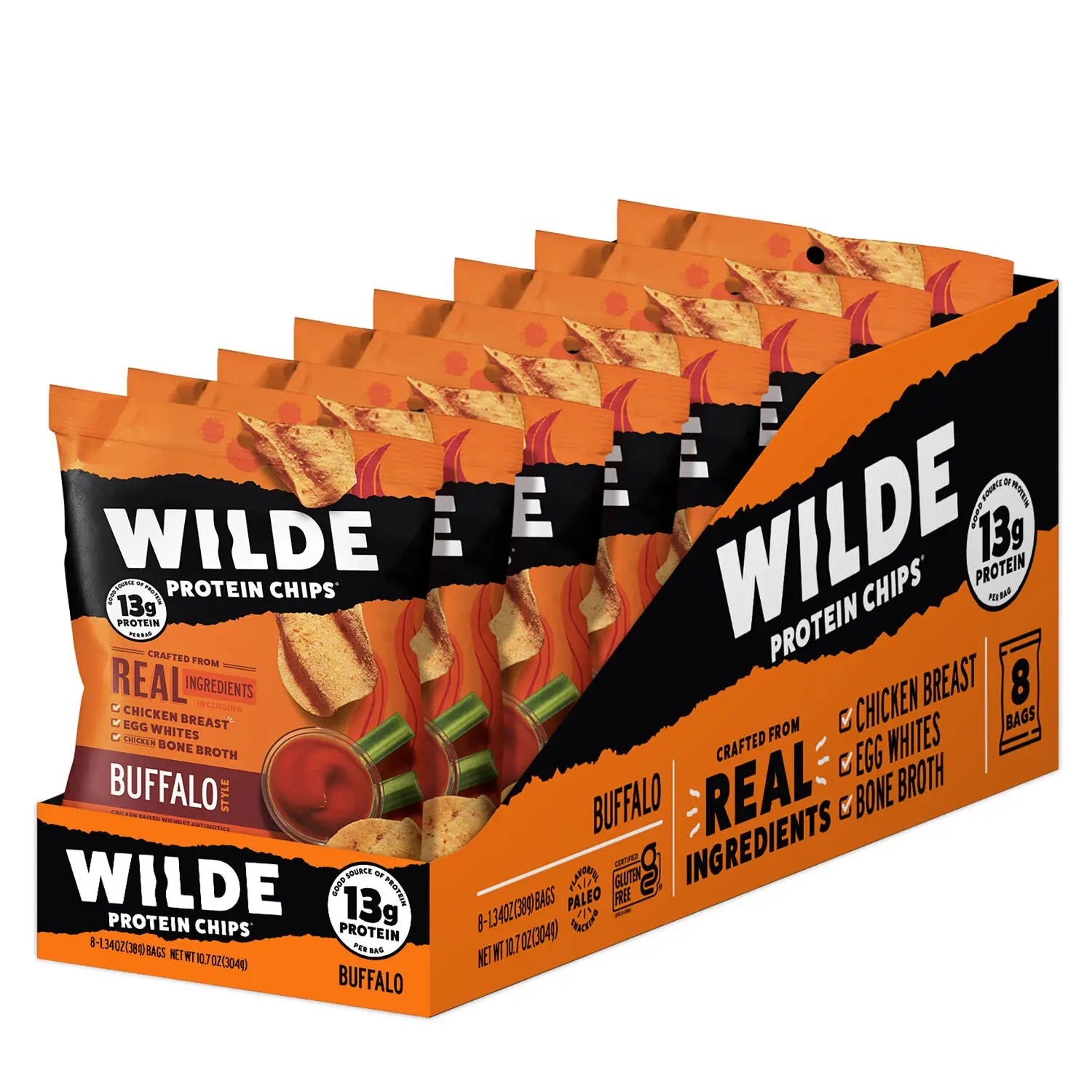 WILDE PROTEIN CHIPS BUFFALO STYLE 8CT