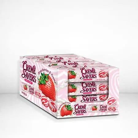 CREME SAVERS ROLL STRAW & CREAM 24CT