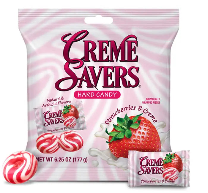 PEG CREME SAVERS STRWBERY & CREME 6/6.25OZ