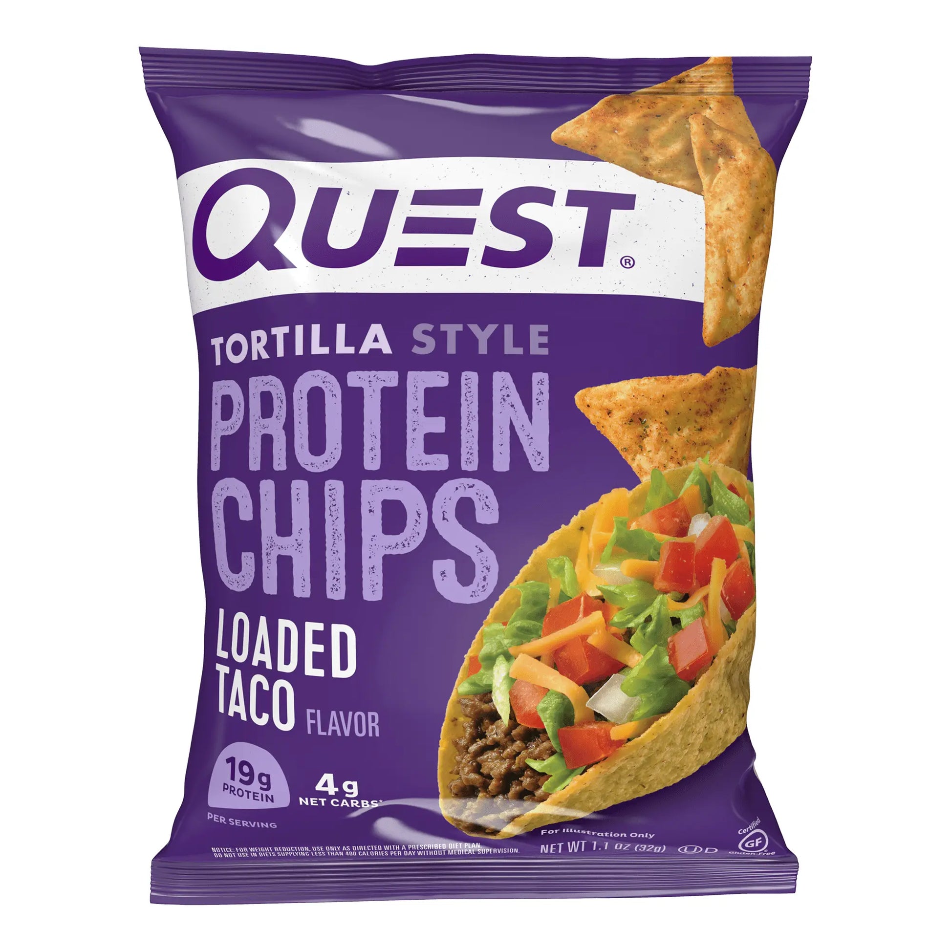 QUEST PROTEIN CHIPS LOADED TACO 8CT