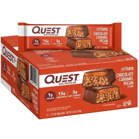 QUEST BAR CHOCOLATE CARAMEL PECAN 12CT