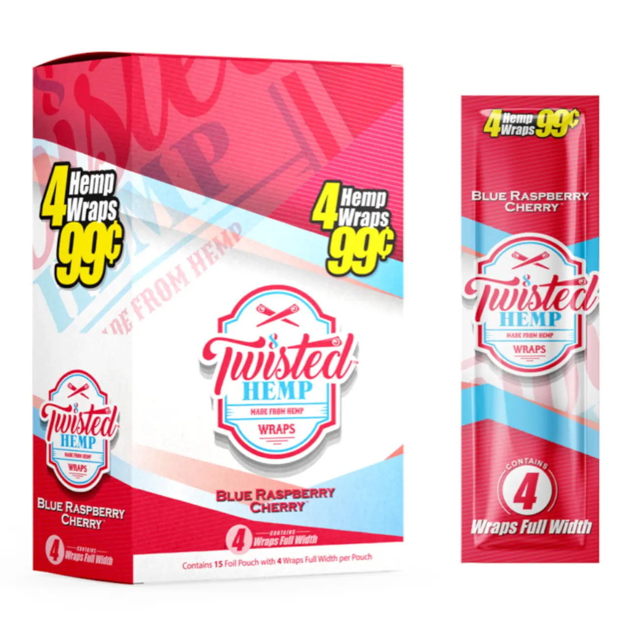 TWISTED HEMP WRAP 4/99C BLUE RAS CHRY