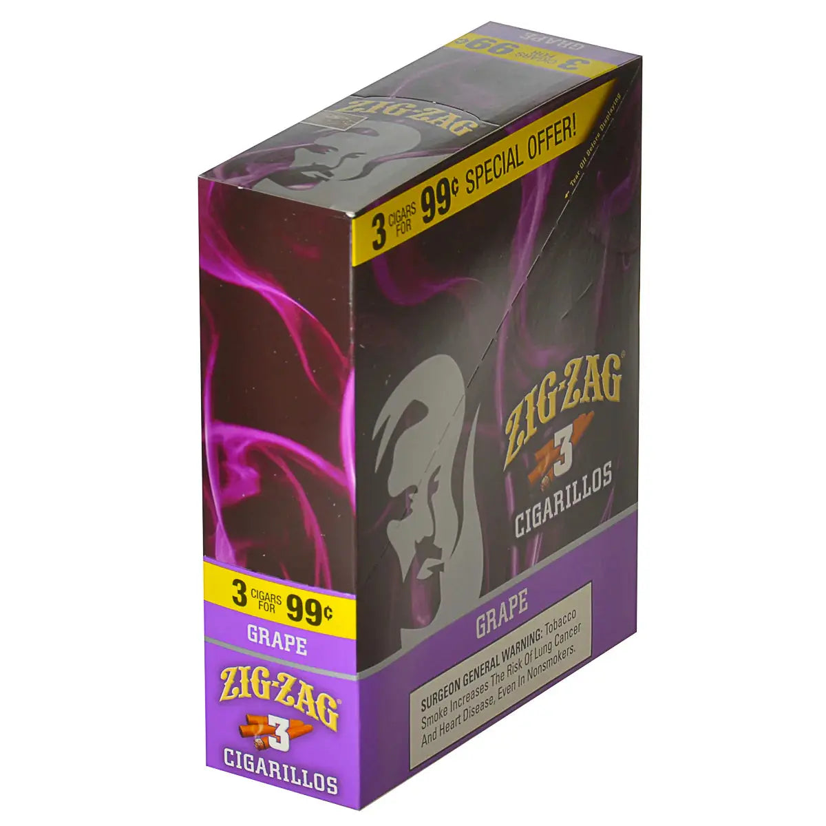 ZIG ZAG CIGARILLO 3/99C GRAPE 15/3 CT