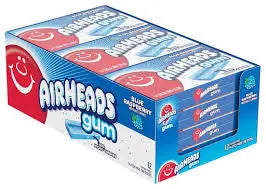 AIR HEADS GUM BLUE RASPBERRY 12 CT