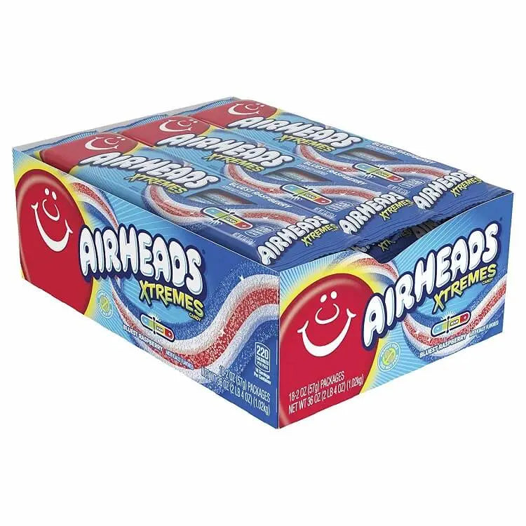 AIR HEADS XTREME BELT BLUEST RASPBERRY 18CT
