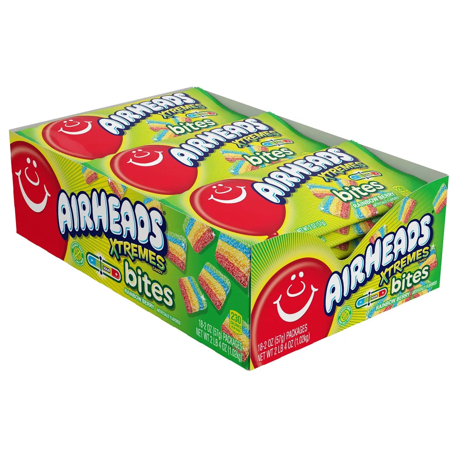 AIR HEADS XTREME BITES RAINBOW BERRY 18CT