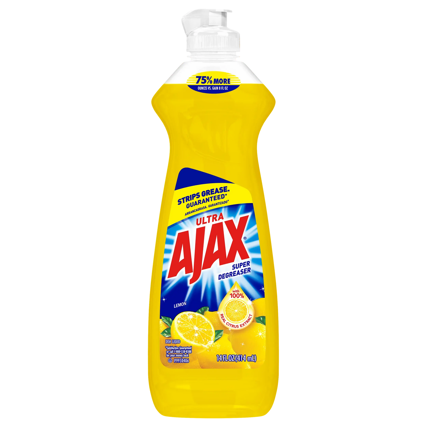 AJAX DISH LIQ. LEMON 10/14 OZ - Chase Cash & Carry