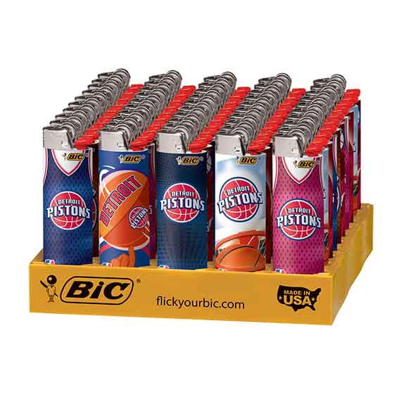 BIC LIGHTERS BASKETBALL (PISTONS) 50 CT