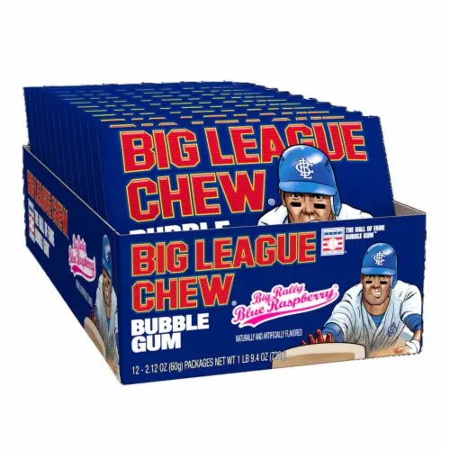 BIG LEAGUE CHEW BLUE RASP 12CT