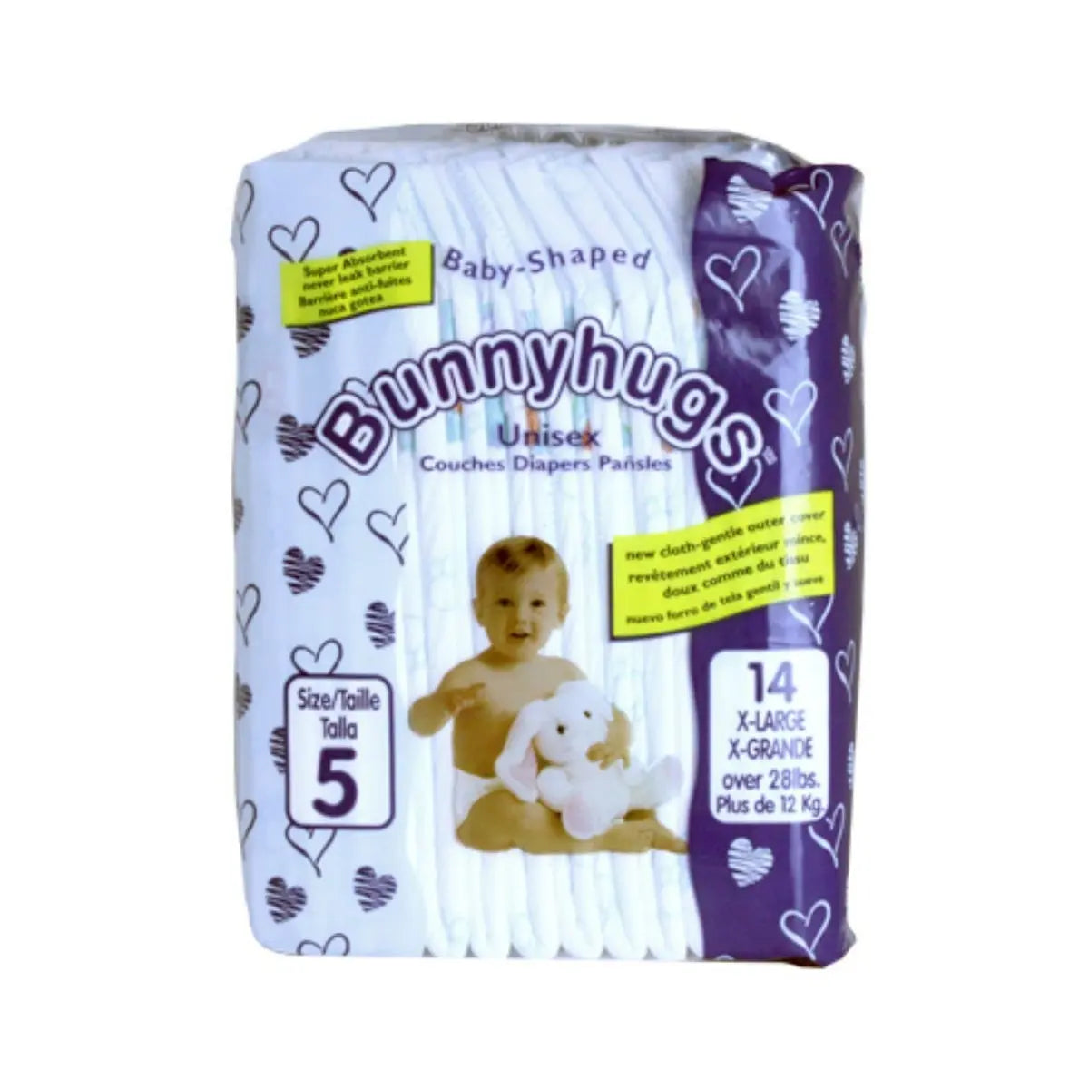 BUNNY HUGS DIAPERS X-LARGE
