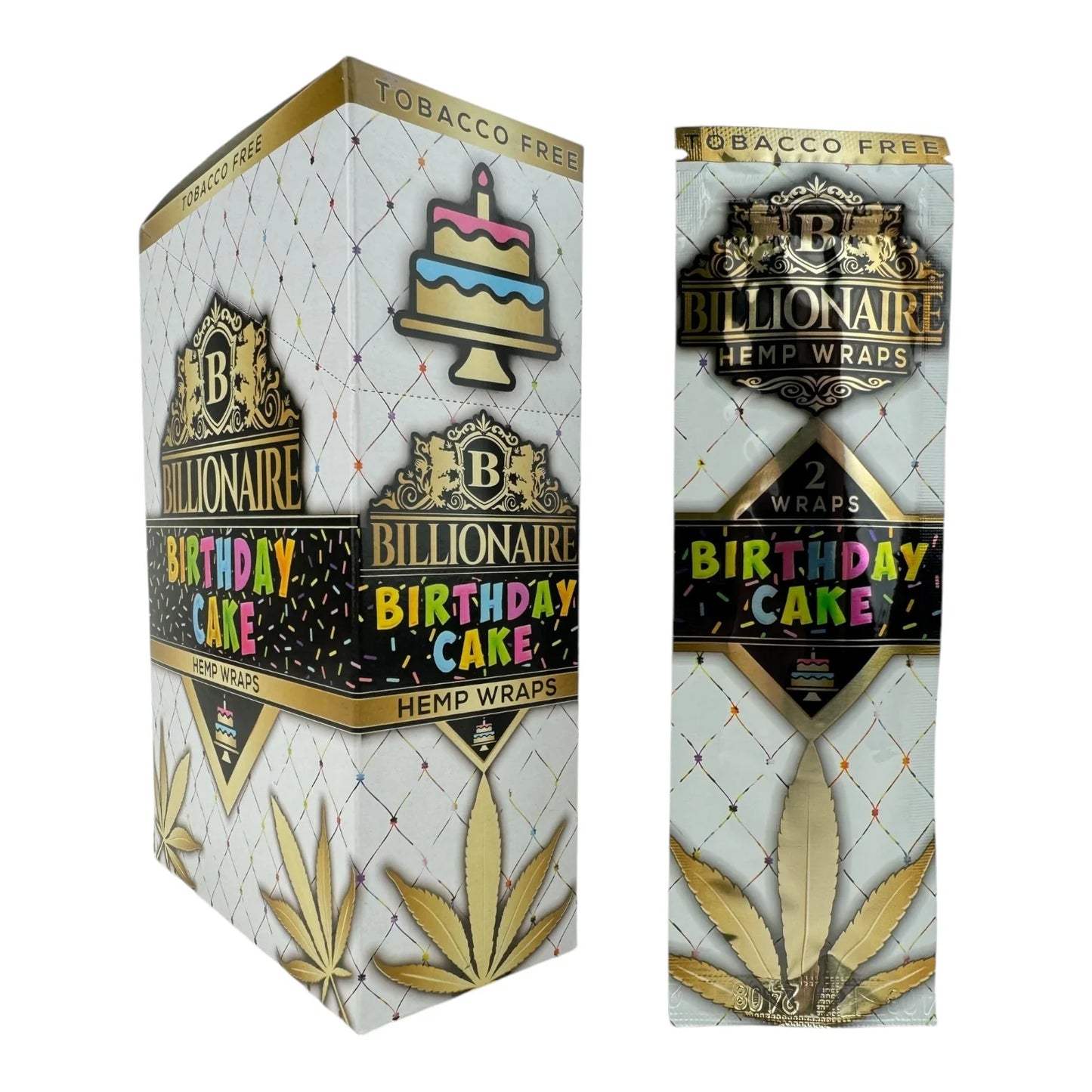 BILLIONAIRE HEMP WRAPS BIRTHDAY CAKE 25/2PKS