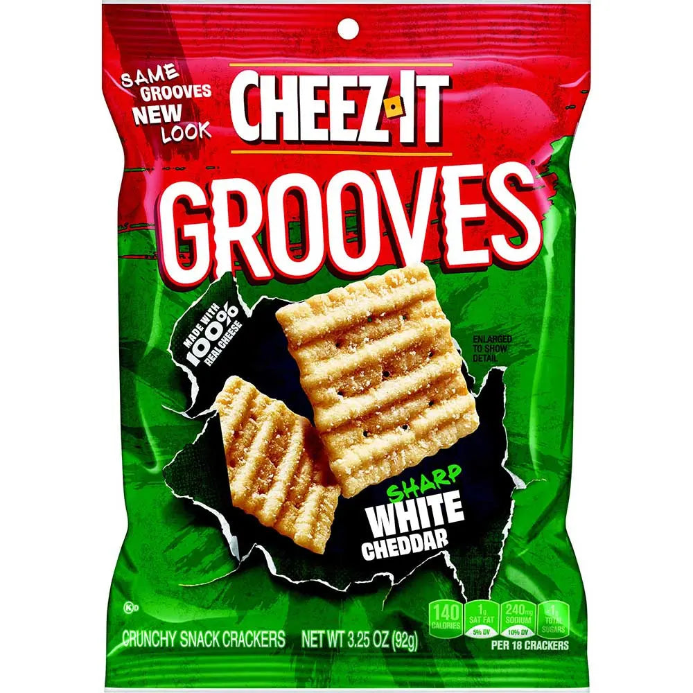 CHEEZ-IT GROOVES SHARP WHITE CHEDD 6/3.25OZ - Chase Cash & Carry