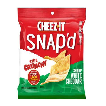 CHEEZE-IT SNAP'D SHARP WHITE CHEDDAR 6/2.2OZ - Chase Cash & Carry