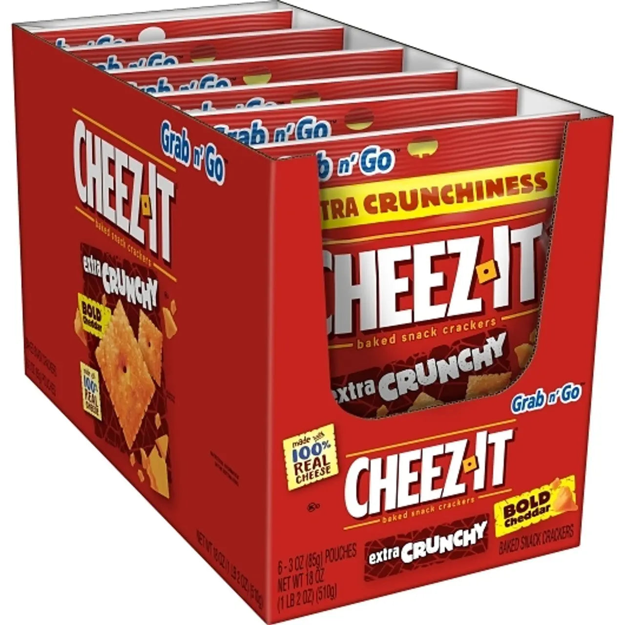 CHEEZ IT EXTRA CRUNCHY BOLD CHEDDAR 6/3OZ - Chase Cash & Carry