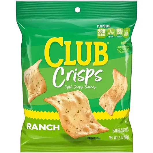 CLUB CRISPS RANCH 6/2 OZ