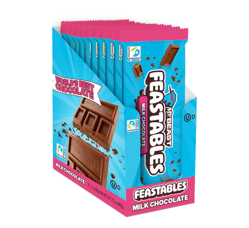 KS MR BEAST MILK CHOCOLATE BAR 10CT
