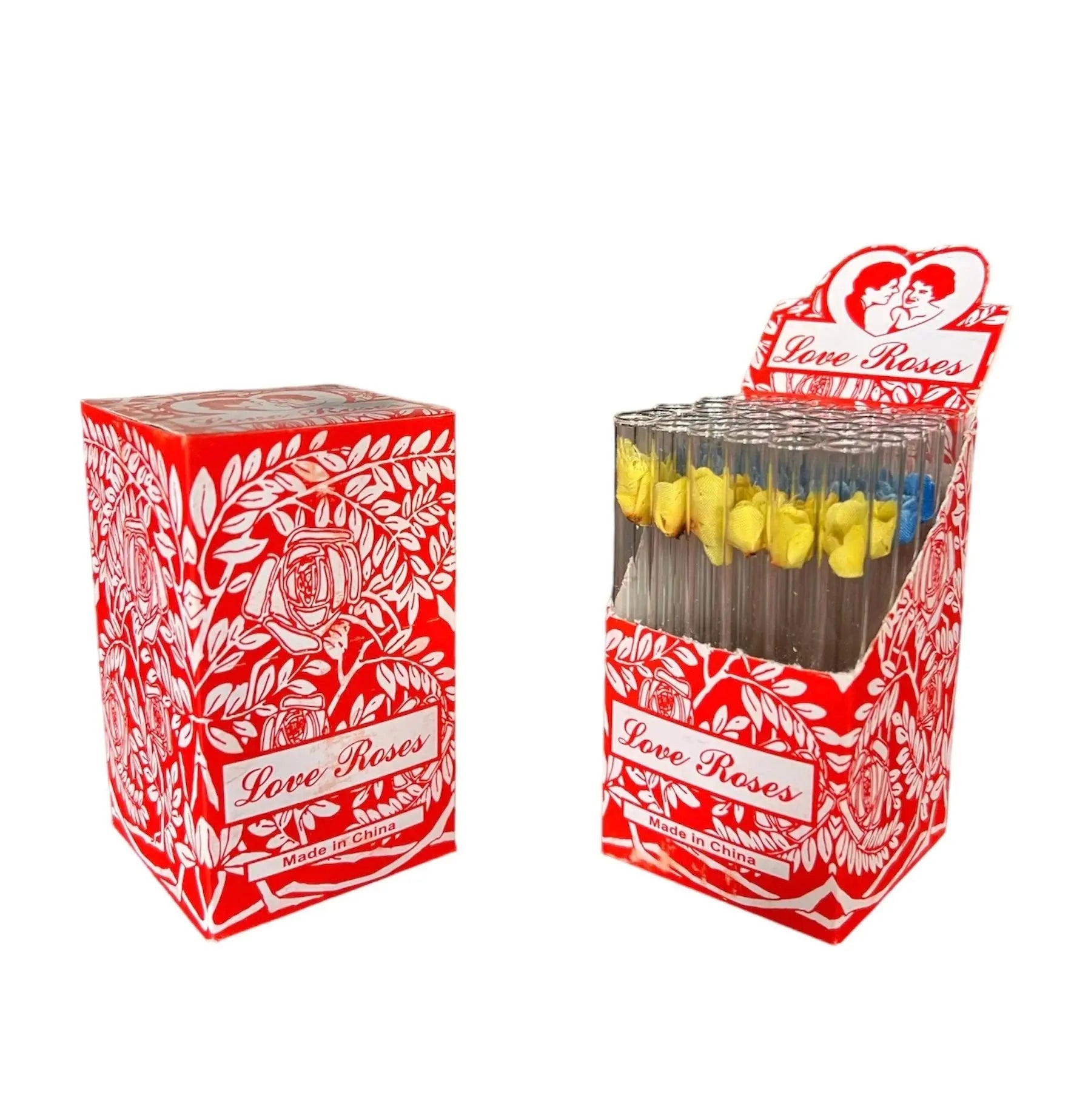 GLASS LOVE ROSES REG 36CT