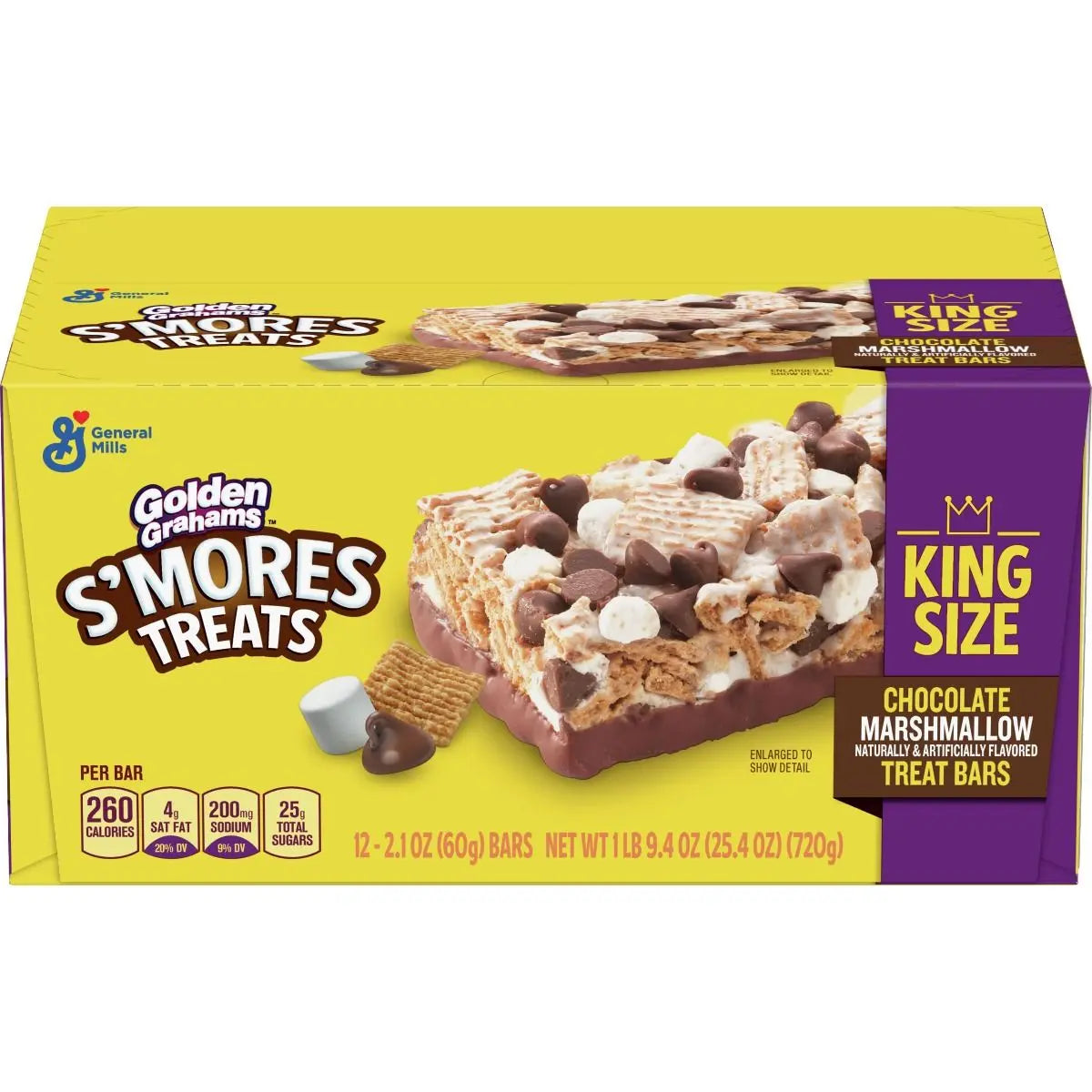 GOLDEN GRAHAMS CHOC MARSHMALLOW TREATS 12CT