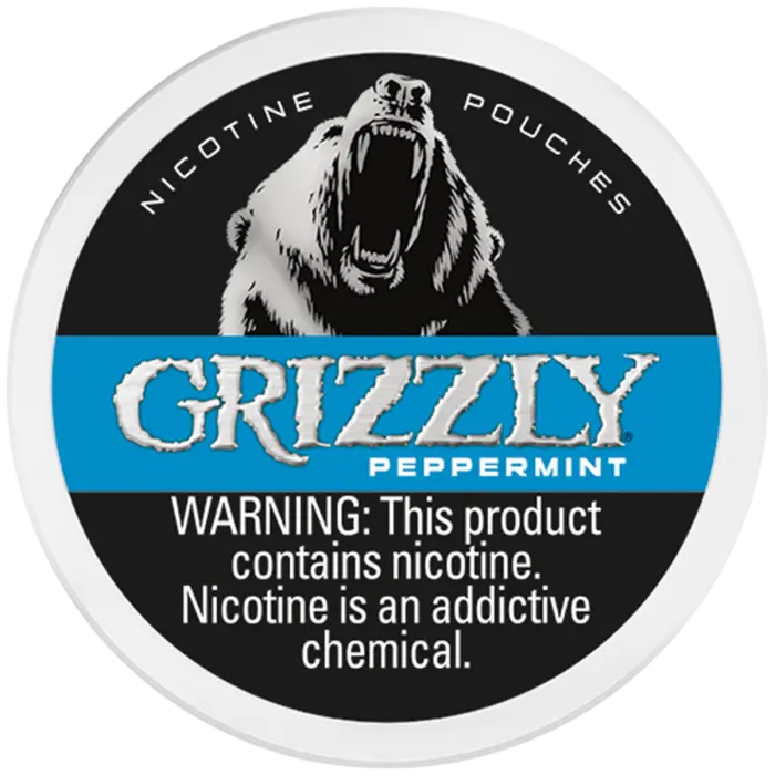 GRIZZLY POUCH PEPPERMINT 7MG 5CT