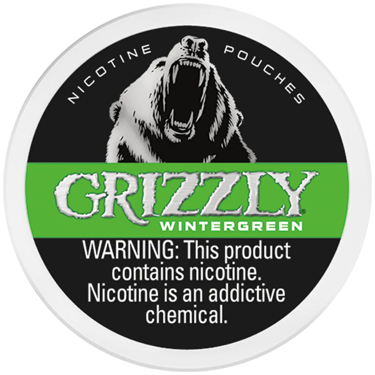 GRIZZLY POUCH WINTERGREEN 7MG 5CT