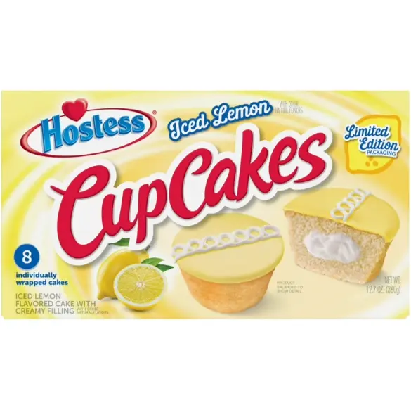 HOSTESS ICED LEMON CUPCAKE 6CT