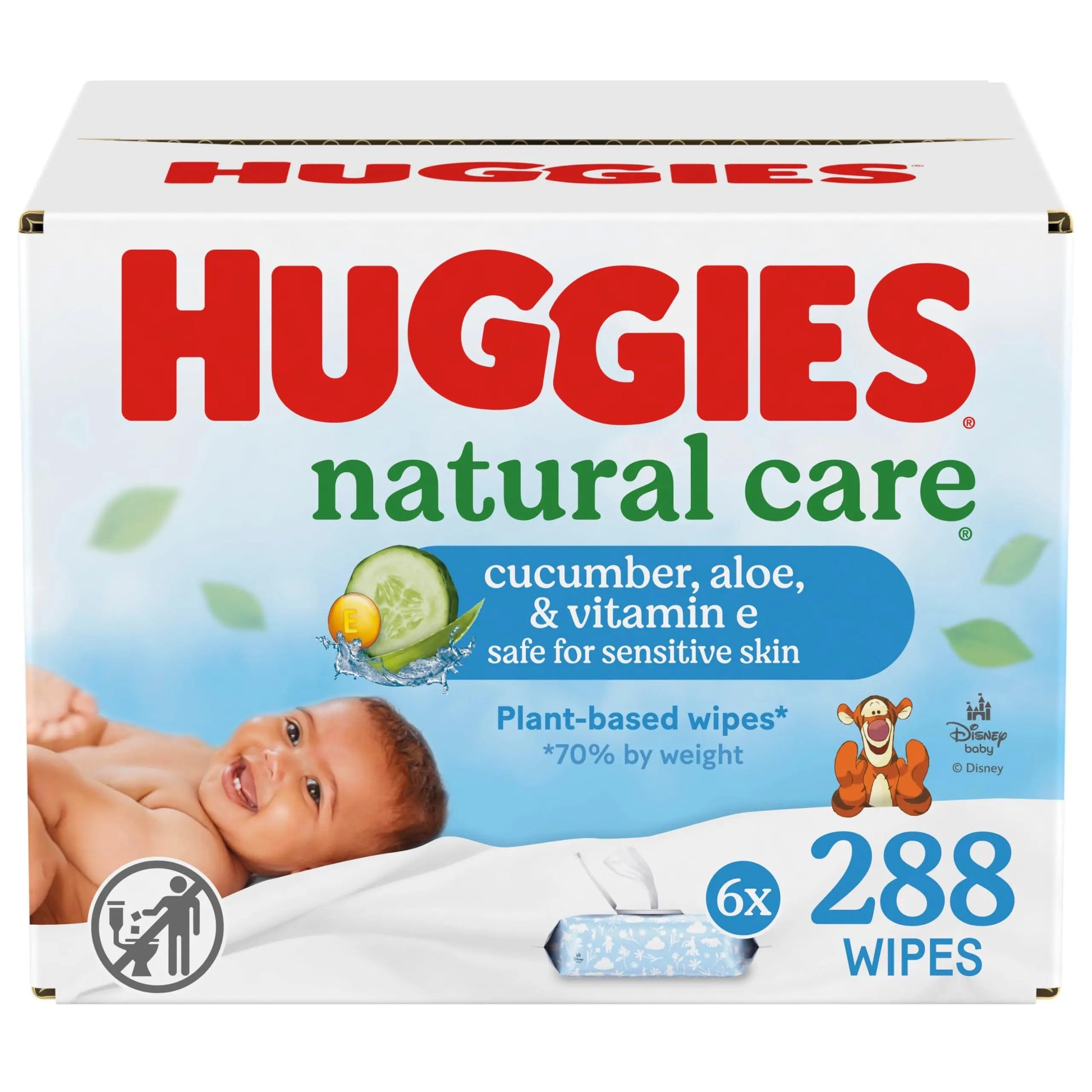 HUGGIES DIAPERS W/WIPES LARGE 6 CT
