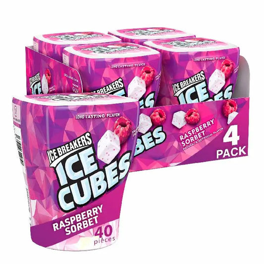 ICE BREAKERS ICE CUBES E-PACK RASPBERRY4 CT