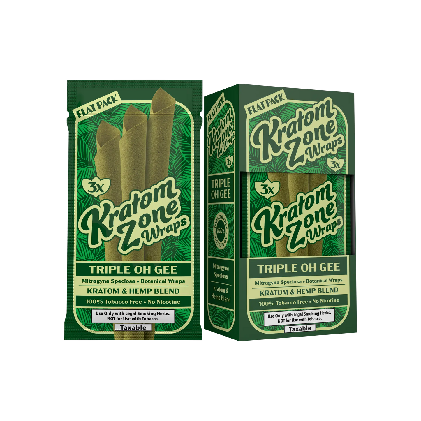 KRATOM WRAPS TRIPLE OH GEE 15/3PK
