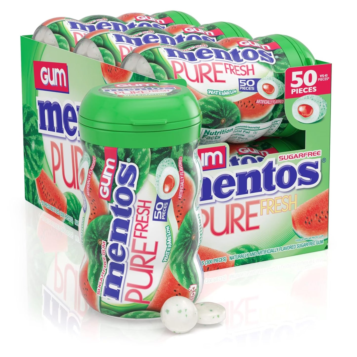 MENTOS GUM CUP WATERMELON 6CT
